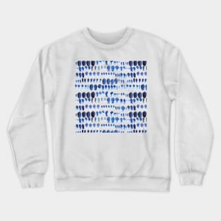 Indigo Watercolour Splodge Print Crewneck Sweatshirt